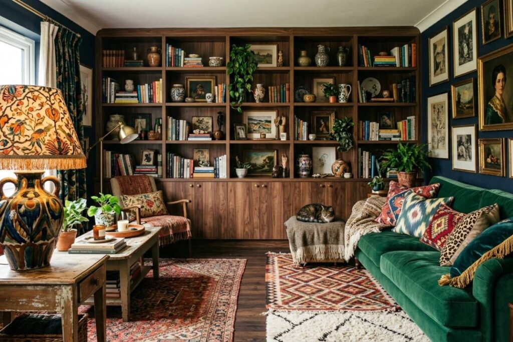 thoughtful maximalist interior design living room 2026